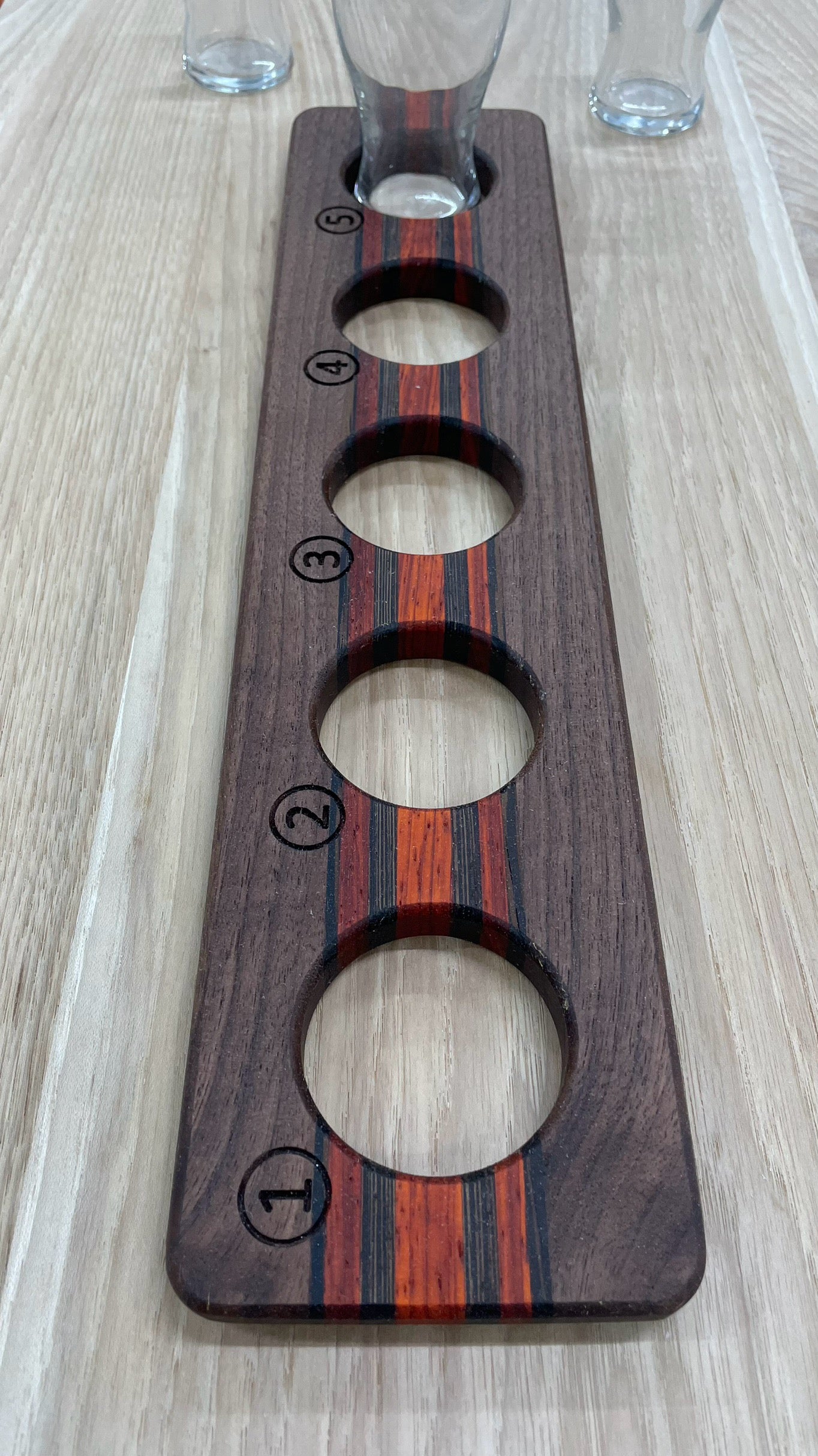 Barrel Glow - 5 Glass Flight Board