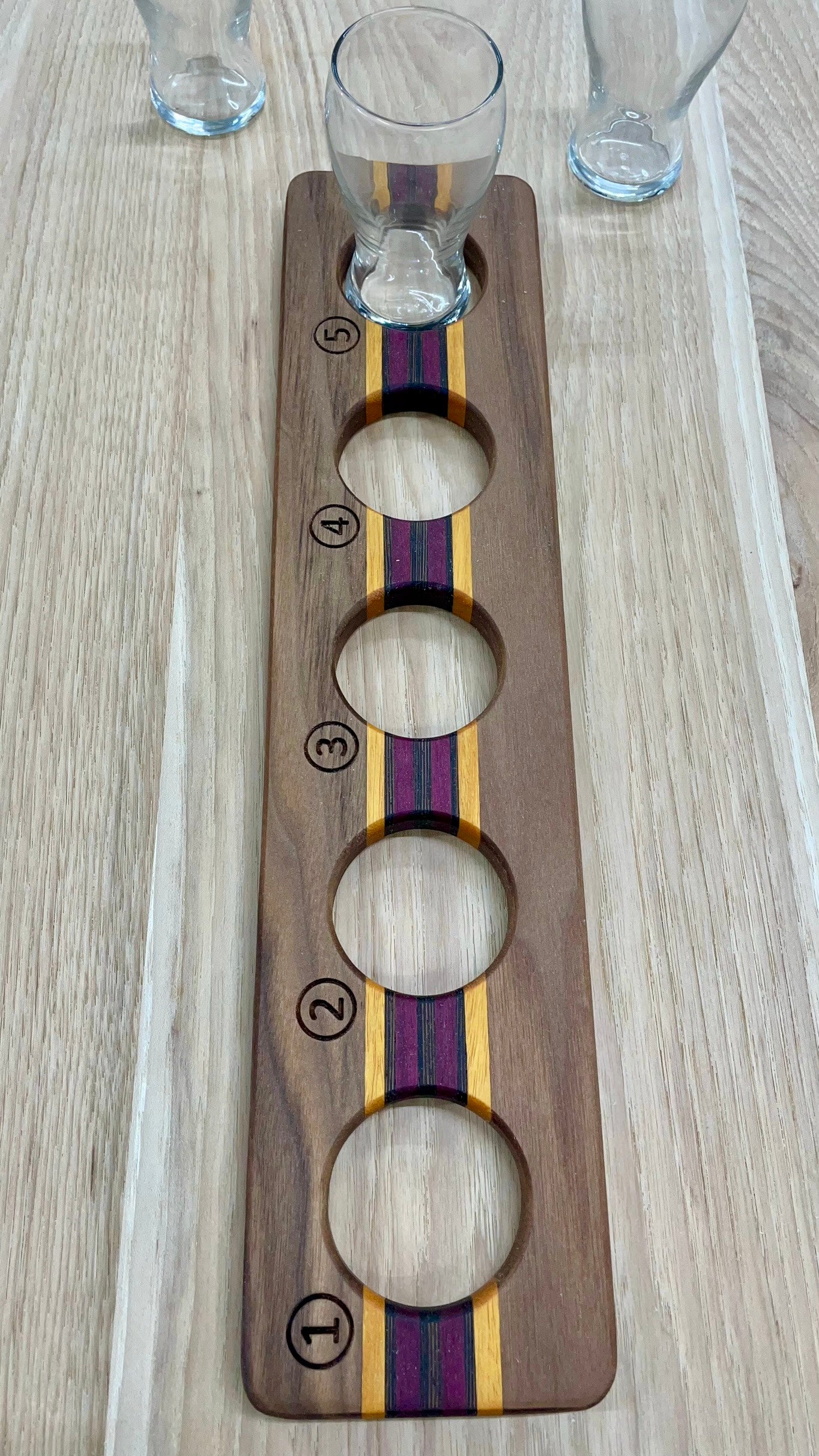 Golden Chardonnay - 5 Glass Flight Board