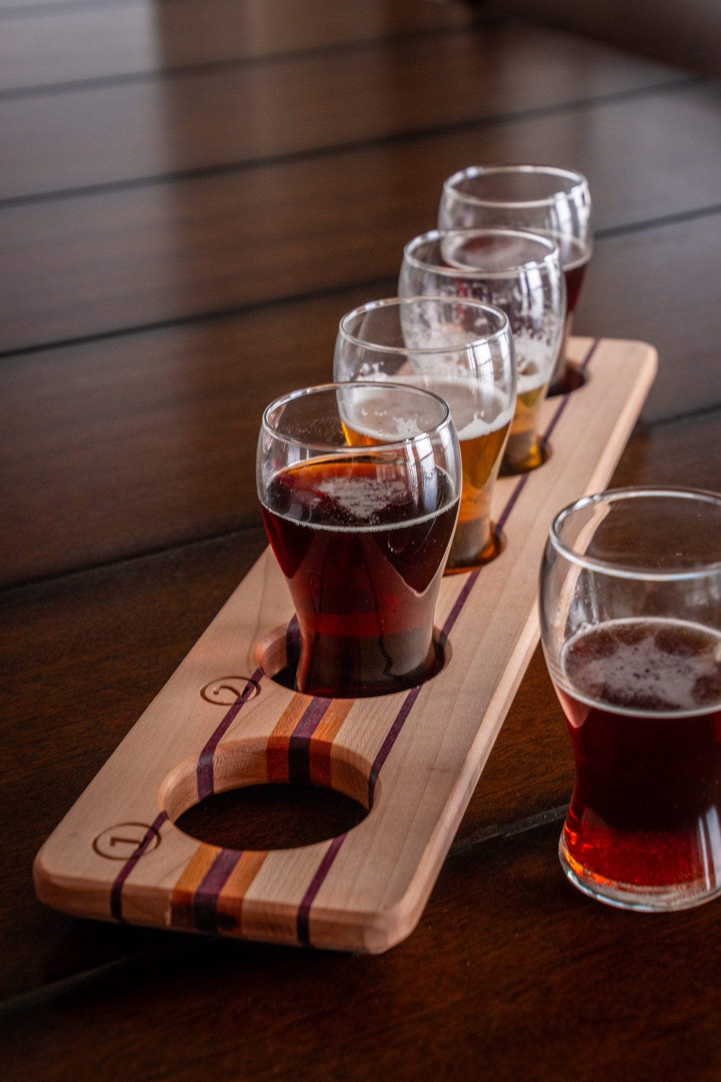 Blonde Brew Moon - 5 Glass Flight Board