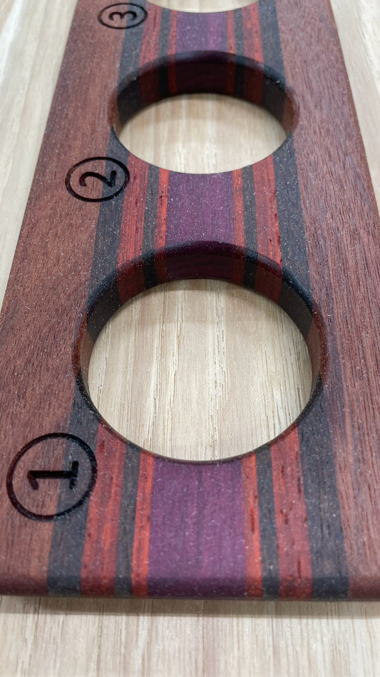 Twilight Red - 5 Glass Flight Board